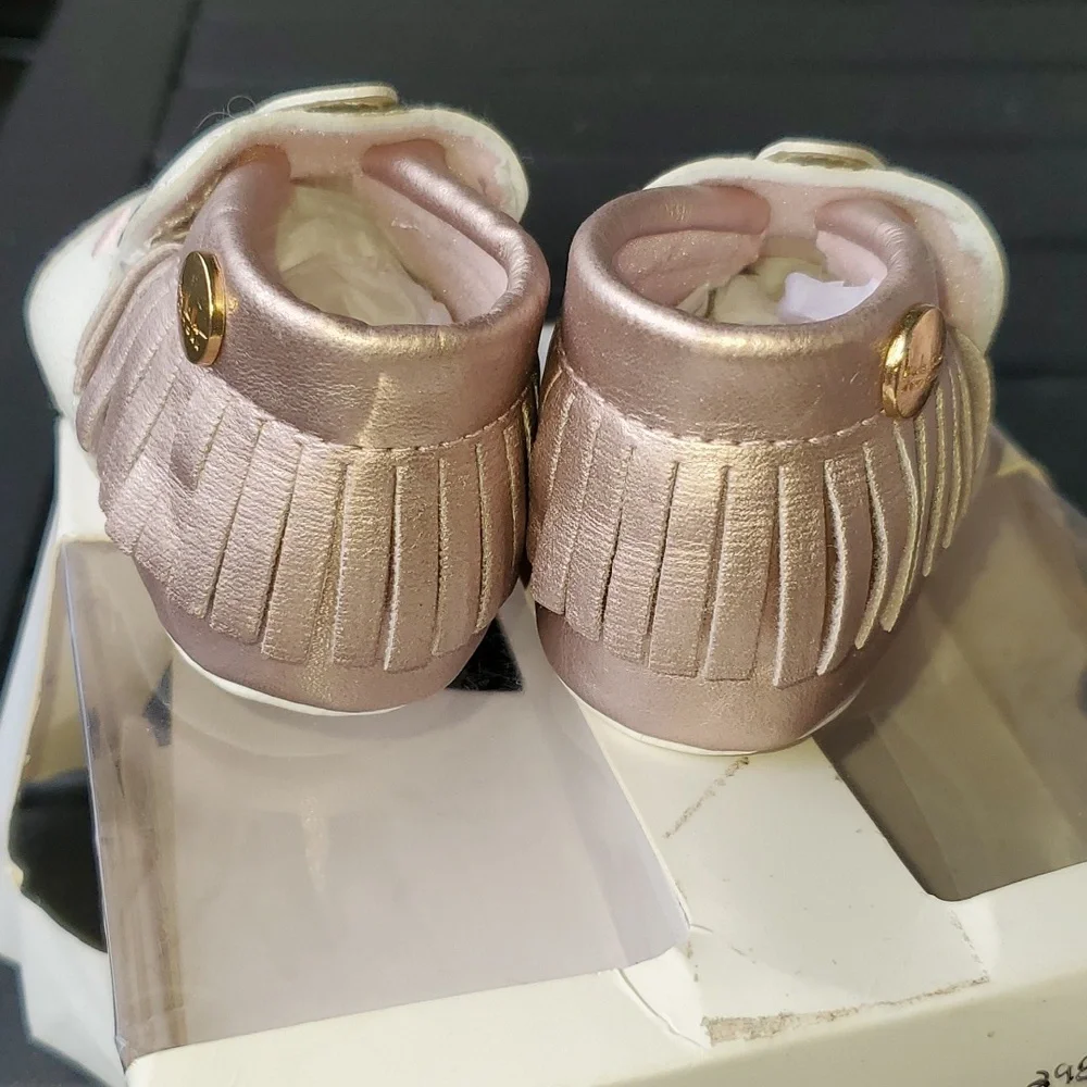 New Nicole Miller NY Stepping Stones Babygirl Infant Unicorn Booties Size 0-6 mo